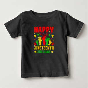 Camiseta Feliz 1.º Junho Vermelho Negro Mãos Vermelhas Amar