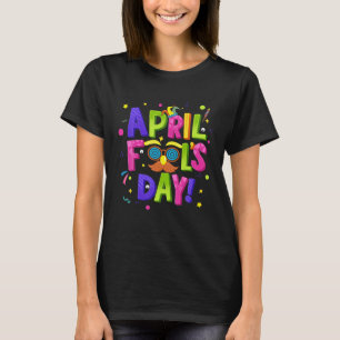 Camiseta Feliz 1rua de abril tolos Dia de óculos Barba Brin
