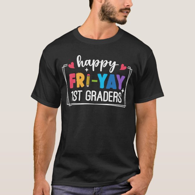 Camiseta Feliz 1rua, Grades, Engraçado Professor Aluno (Frente)