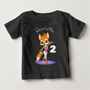 Camiseta Feliz 2º Aniversário Garotinha Dançarina de Ballet