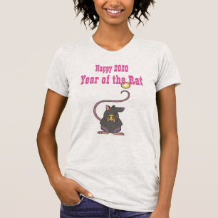 Camiseta Feliz 2020 anos RAT Chineses no Ano Novo Presentes