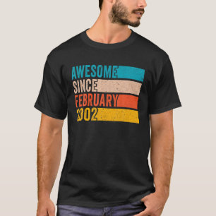 Camiseta Feliz 20 Aniversário De 20 Anos Desde Febr