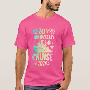 Camiseta Feliz 20 Casamento de Aniversário da Família Cruis