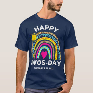 Camiseta Feliz 22222 Segunda Terça-feira 22 de fevereiro de