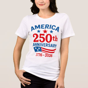 Camiseta Feliz 250º Aniversário América 4 de Julho