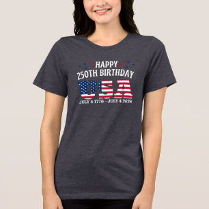 Camiseta Feliz 250º aniversário EUA