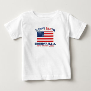 CAMISETA FELIZ 250º ANIVERSÁRIO EUA