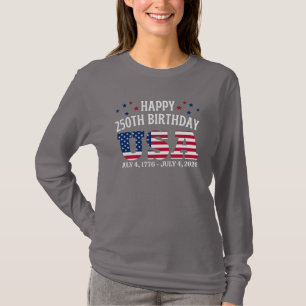 Camiseta Feliz 250º Aniversário EUA 4 de Julho