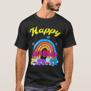 Camiseta Feliz 2.º aniversário 2022 Feira-Leopardo-Rainbow