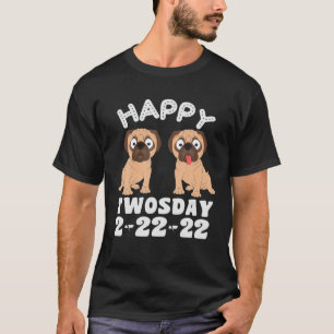 Camiseta Feliz 2-22-2022 Cachorro-2-Cachorro-2