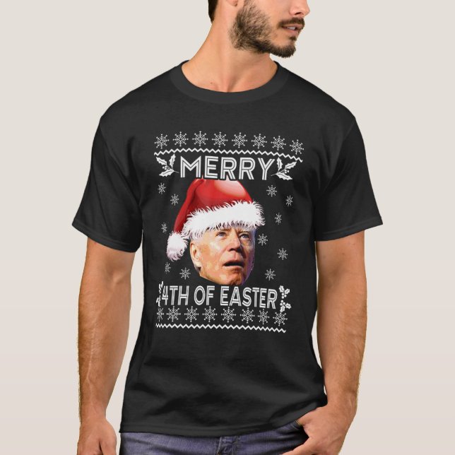 Camiseta Feliz 4º Da Páscoa Joe Biden Meme Gift Engraçado C (Frente)