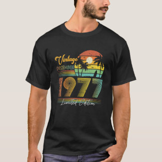 Camiseta Feliz 44 Aniversário De 44 Anos Vintage Dezembro