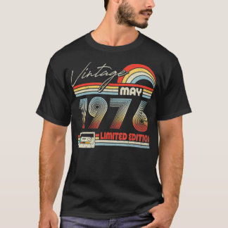 Camiseta Feliz 45º aniversário Vintage maio 1976 45 anos