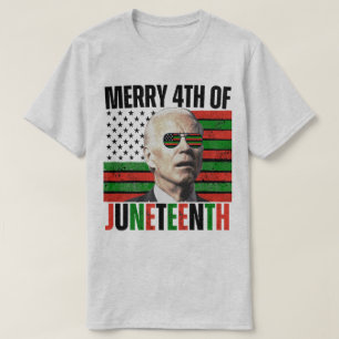 Camiseta Feliz 4 da 19ª Engraçada face de Biden