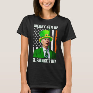 Camiseta Feliz 4 De Dia de São Patrício Joe Biden Leprechau