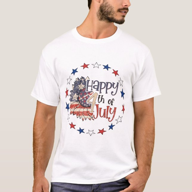 Camiseta Feliz 4 de Julho (Frente)