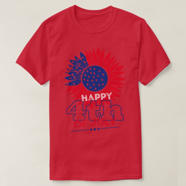 Camiseta Feliz 4 de julho (Frente do Design)