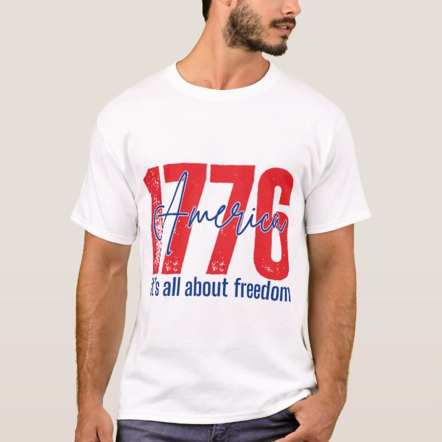 Camiseta Feliz 4 de Julho (Frente)