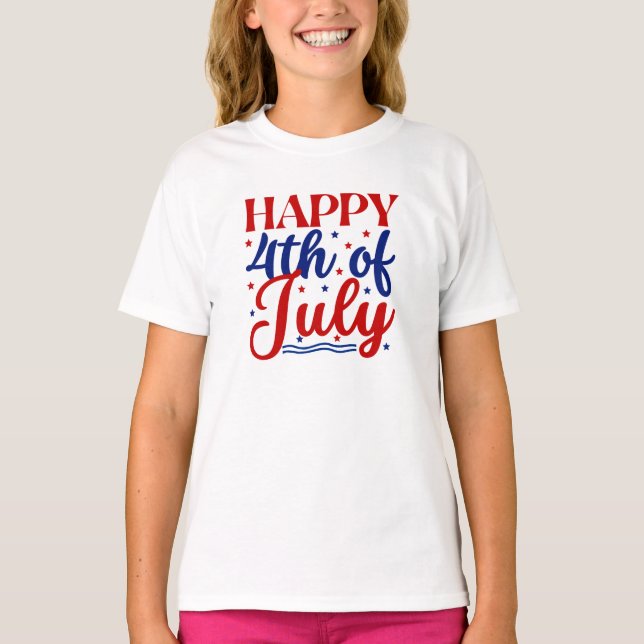Camiseta Feliz 4 De Julho (Frente)