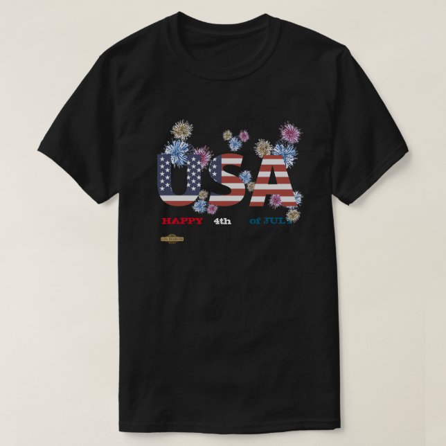 CAMISETA FELIZ 4 DE JULHO (Frente do Design)