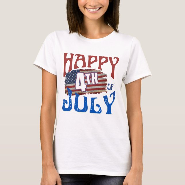 CAMISETA FELIZ 4 DE JULHO (Frente)