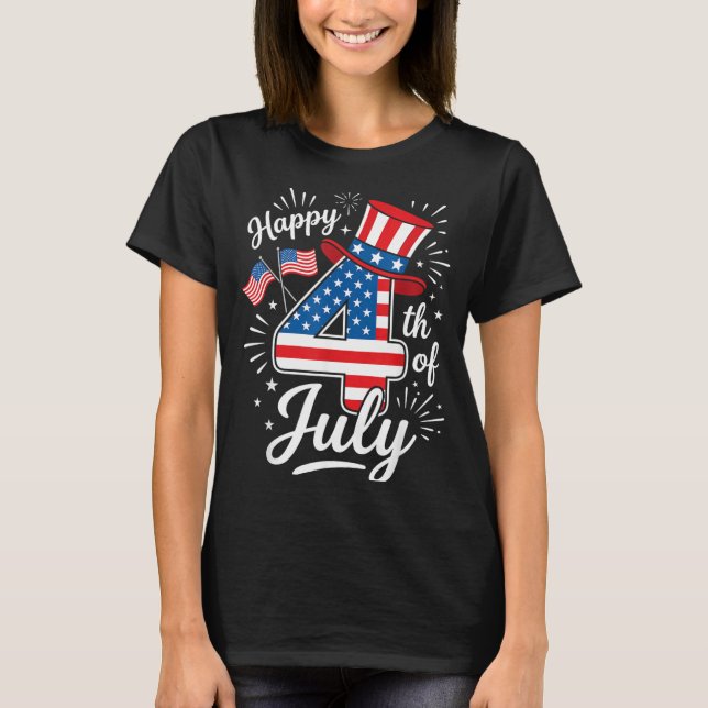 Camiseta Feliz 4 de Julho (Frente)