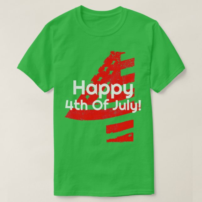 Camiseta Feliz 4 de julho (5) (Frente do Design)