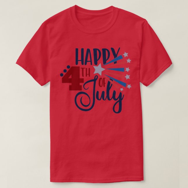 Camiseta Feliz 4 de julho (6) (Frente do Design)