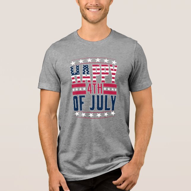 Camiseta Feliz 4 de julho-69413 (Frente)
