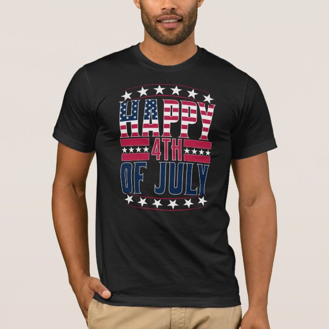 Camiseta Feliz 4 de julho-69413 (Frente)