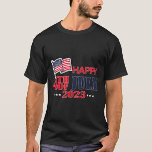Camiseta Feliz 4 de Julho América Feliz Dia da Independênci