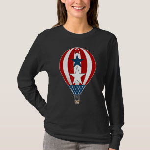 Camiseta Feliz 4 De Julho Balão De Ar Quente Tee A Balloona