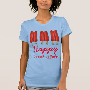 Camiseta Feliz 4 de julho, Cherry Twin Pop Popsicle