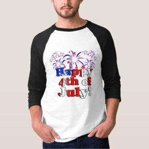 Camiseta Feliz 4 de julho com o Fireworks