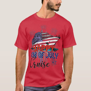 Camiseta Feliz 4 De Julho De Cruise Squad Matching Group Fa