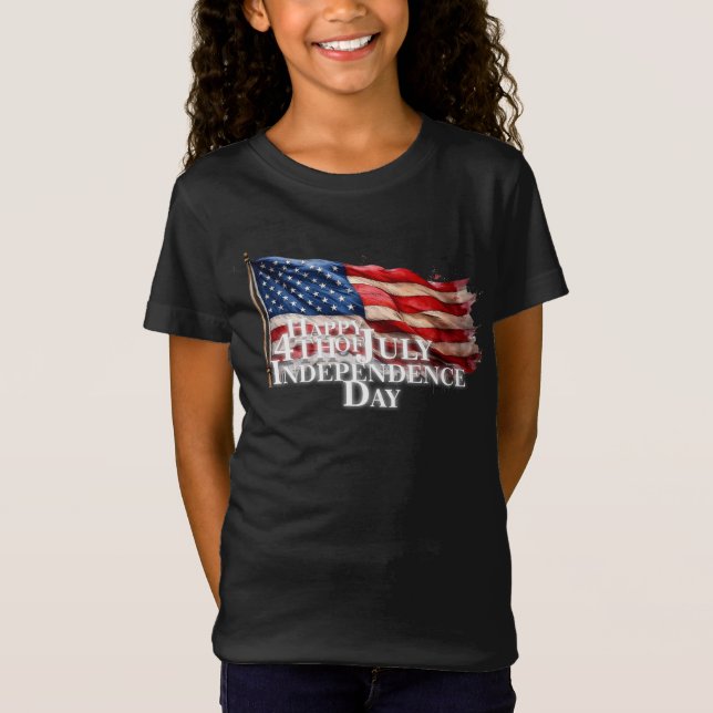 Camiseta Feliz 4 de julho - Dia da Independência (Frente)