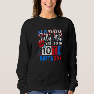 Camiseta Feliz 4 De Julho E Meu Nascer De Aniversário Em 4