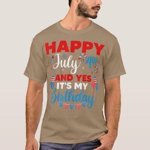 Camiseta Feliz 4 de julho e sim é meu aniversário independe