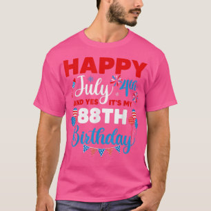 Camiseta Feliz 4 de julho e Sim, é o meu oitavo aniversário