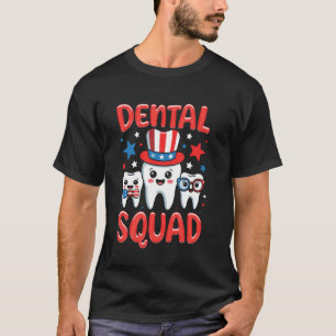 Camiseta Feliz 4 de julho Equipe Odontológica Americana Ass