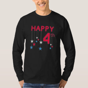 Camiseta Feliz 4 de julho Estrelas América Pa