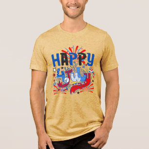 Camiseta Feliz 4 de Julho Fogos de Artifício EUA-63261