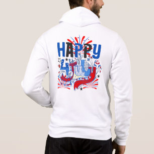 Camiseta Feliz 4 de Julho Fogos de Artifício EUA-63261