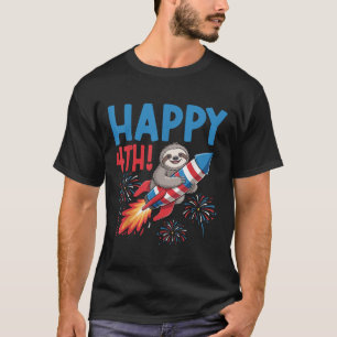 Camiseta Feliz 4 De Julho Foguetes De Foguetes Americano Pa