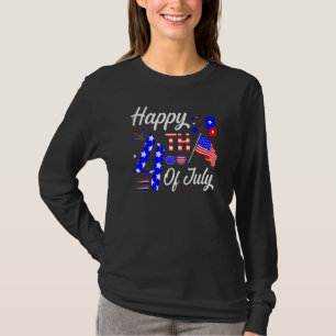 Camiseta Feliz 4 De Julho Novo Fogos De Artifício Óculos So