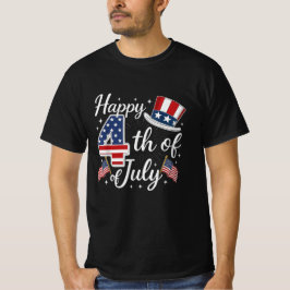 Camiseta Feliz 4 de julho Patriótico do Bandeira dos EUA