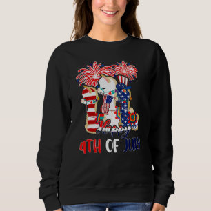 Camiseta Feliz 4 De Julho, Três Llamas American Flag Firew