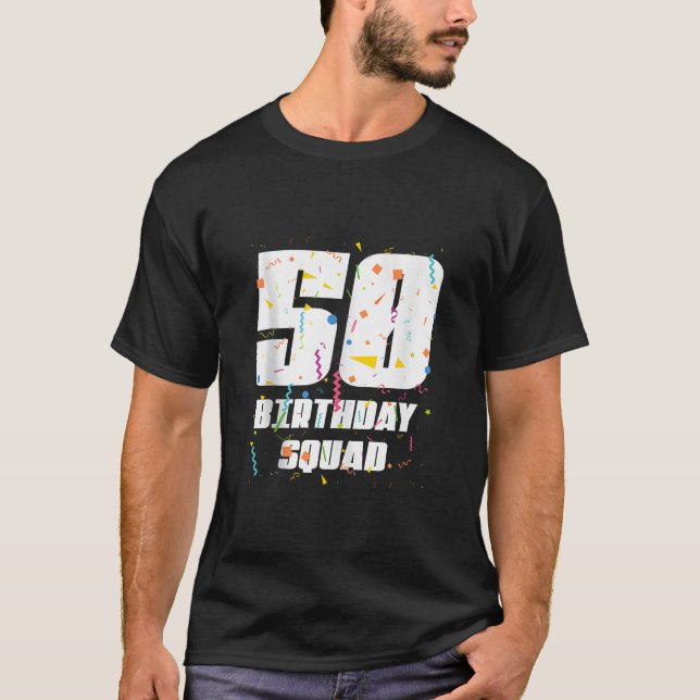 Camiseta Feliz 50º Aniversário Esquadrão Feliz 50 Anos (Frente)