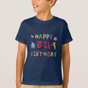 Camiseta Feliz 5 Aniversário de 5 anos