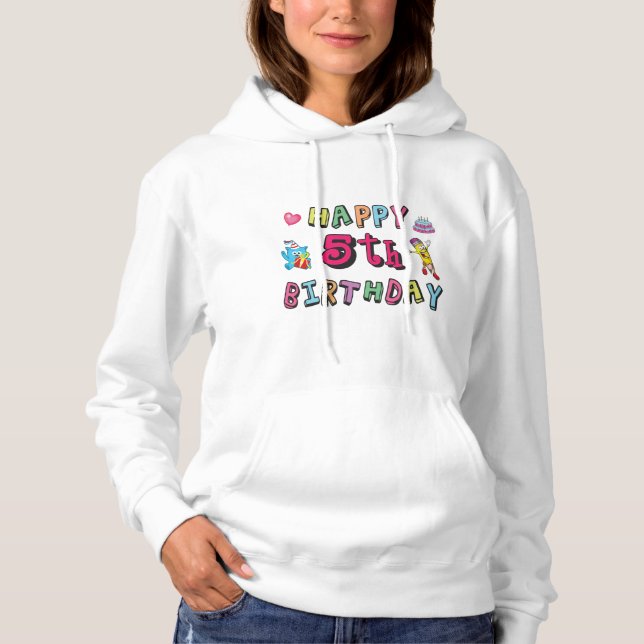 Camiseta Feliz 5 Aniversário de 5 anos (Frente)